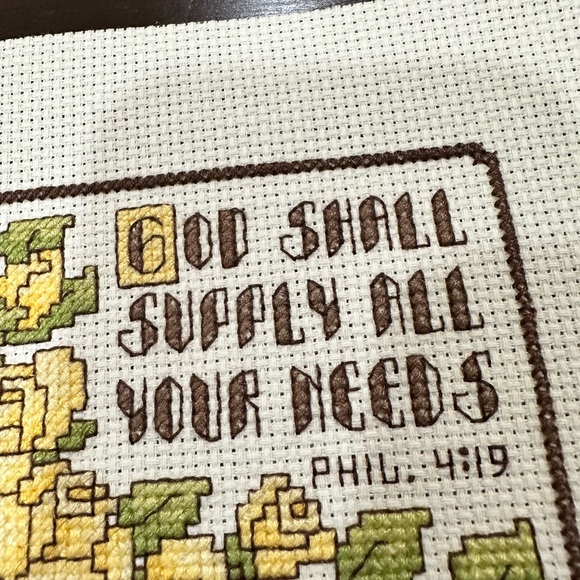 Cross Stitch - God Shall Supply - Picture 3 of 4